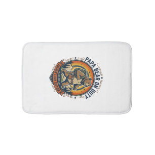 Father Day Papa Bear On Duty Shirt Funny Animal Da Bath Mat