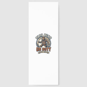 Father Day Papa Bear On Duty Shirt Funny Animal Da Bookmarks