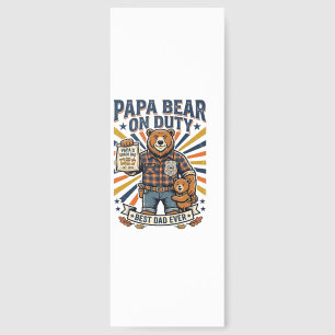 Father Day Papa Bear On Duty Shirt Funny Animal Da Bookmarks