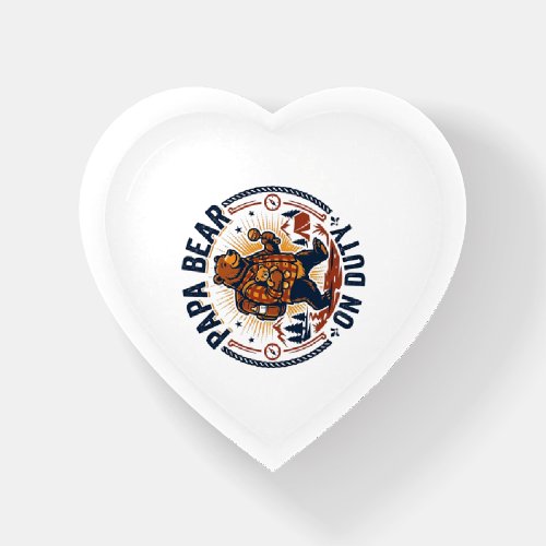 Father Day Papa Bear On Duty Shirt Funny Animal Da Paperweight
