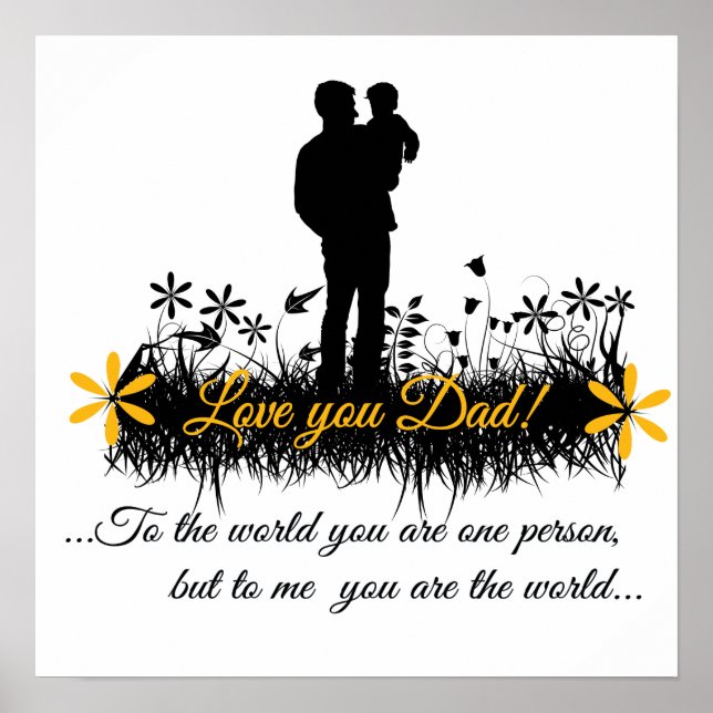 Father Day quote Poster (Front)