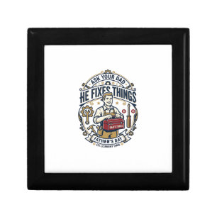 Father Day Repair Dad Shirt Ask Your Dad He Fixes  Gift Box
