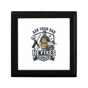 Father Day Repair Dad Shirt Ask Your Dad He Fixes  Gift Box