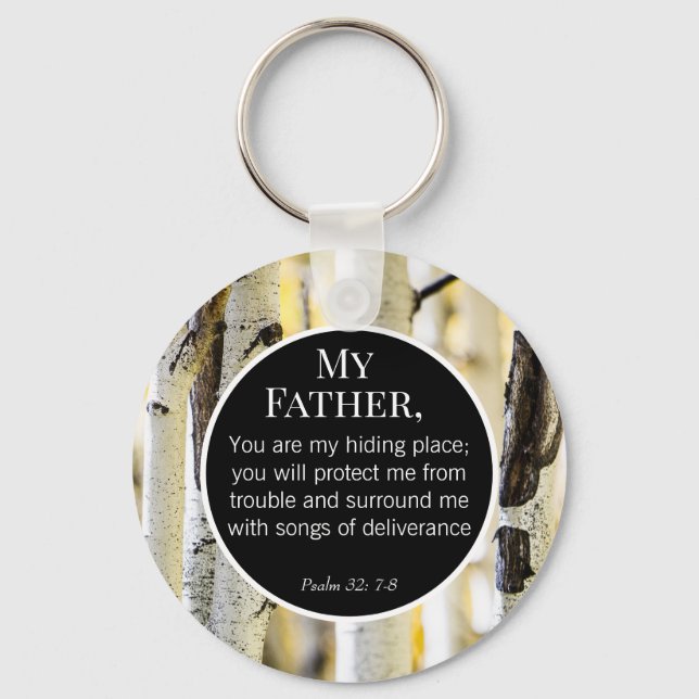 Father Day Themes Church Bible Verse Keychain (Front)