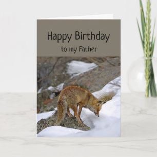 Father Deserve Wonderful Birthday Fox Animal Card