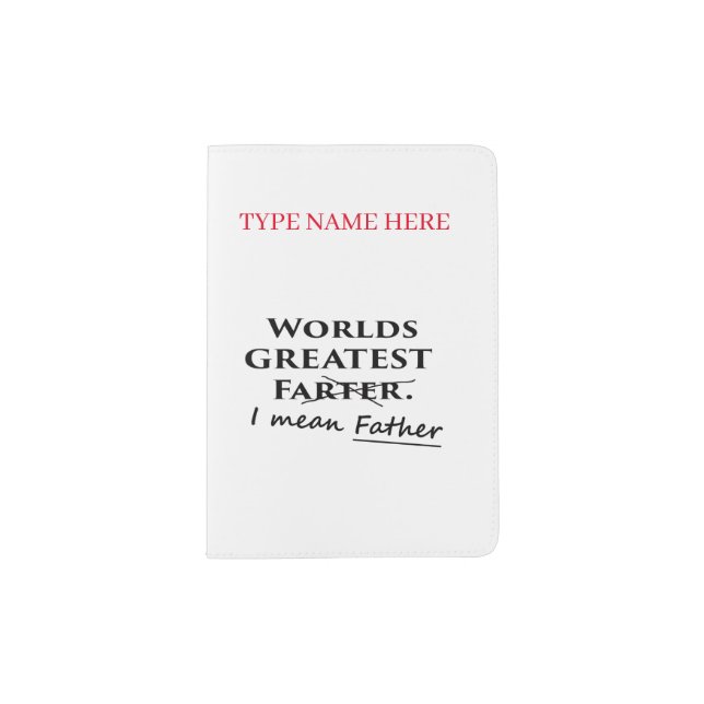 father farter PERSONALISE Passport Holder (Front)