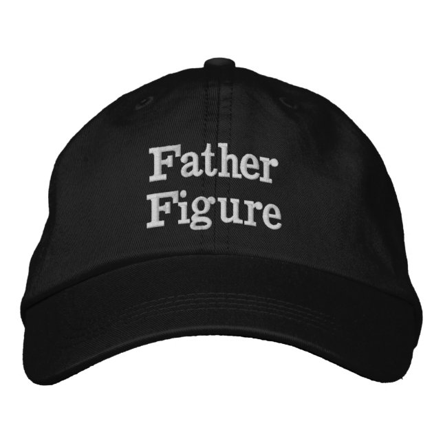 Father Figure Gift for Dad Meme Funny Christmas Embroidered Baseball Cap (Front)
