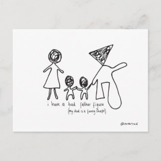 father figure postcard