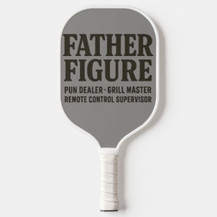 Father Figure Pun Dealer Funny Dad Shirt Carbon Fiber Pickleball Paddle