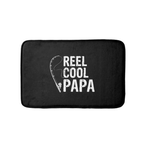 father fishing fishing rod bath mat