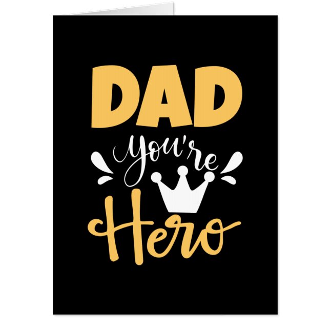 Father Gift Dad You Are Hero Card (Front)