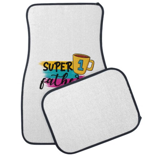 Father Gift Super Father Car Floor Mat