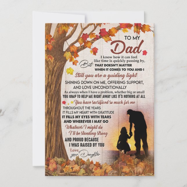 Father Gift To My Dad I Know How It Thank You Card (Front)