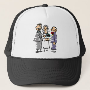 Father Gives Away Bride During Wedding Ceremony Trucker Hat
