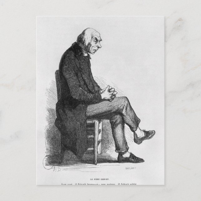 Father Goriot, illustration from 'Le Pere Postcard (Front)