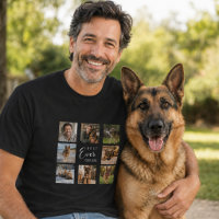 Father GSD dad photo collage black