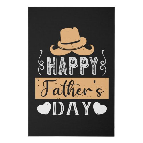 Father _ Happy Fathers Day Faux Canvas Print