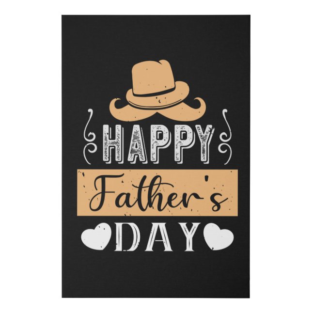 Father - Happy Father's Day Faux Canvas Print (Front)