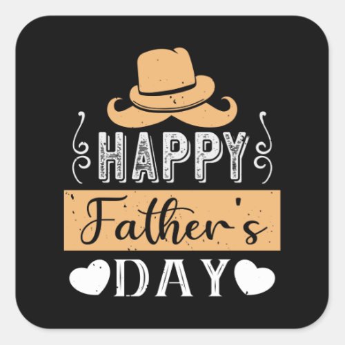 Father _ Happy Fathers Day Square Sticker