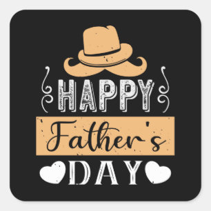 Father - Happy Father's Day Square Sticker