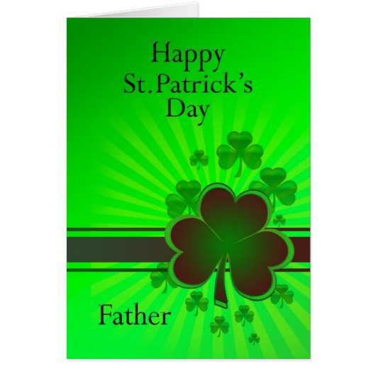 Father, Happy St Patrick's day card (Front)
