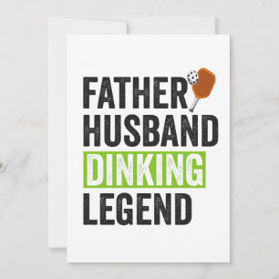 Father Husband Dinking Legend Funny Pickleball Dad Holiday Card
