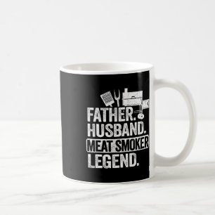 Father Husnd Meat Smoker Legend Grilling Dad Meat Coffee Mug