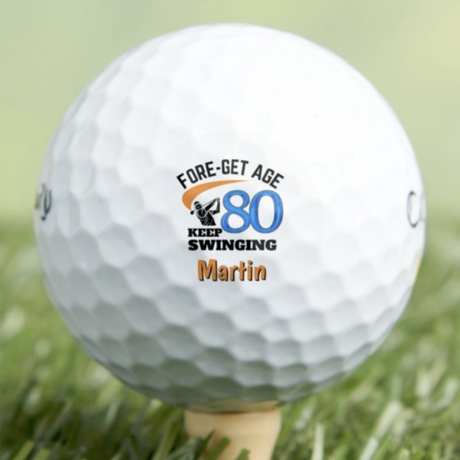 Father in Law 80th Birthday Gift FORE-get Age Golf Balls (Creator Uploaded)