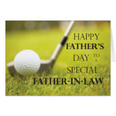 Father-in-Law Father's Day Golf Ball in Grass (Front Horizontal)