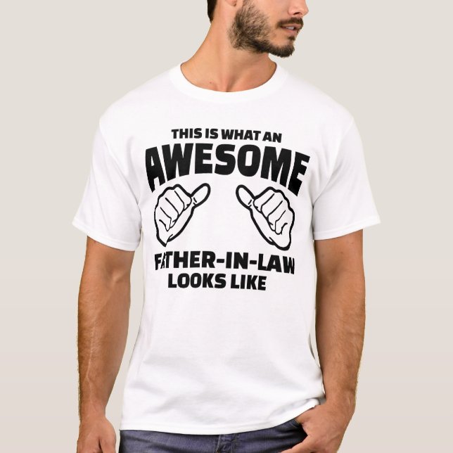 Father-In-Law Gift - Awesome Father-In-Law T-Shirt (Front)