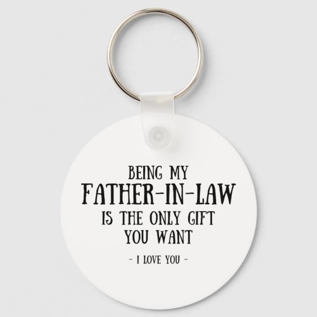 Father In Law Gift For Father-in-Law, Father's Day Keychain (Front)