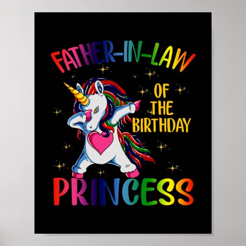 Father in law of the Birthday Princess Girl Poster