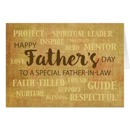 Father-in-Law Religious Father's Day Qualities (Front Horizontal)