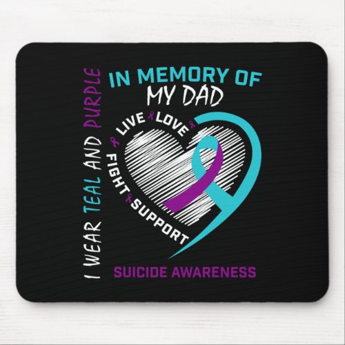 Father In Memory Of My Dad Suicide Awareness Preve Mouse Pad