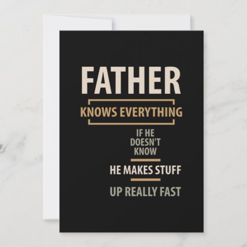 Father Knows Everything _ Father and Grandpa Gifts Thank You Card