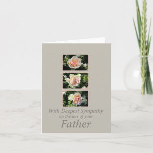Father loss Rose sympathy Card