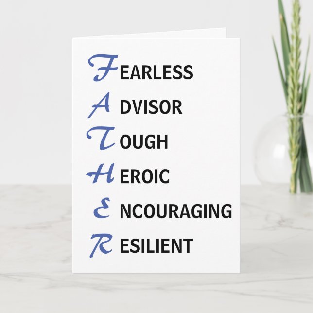 Father Meaning Father's Day Card (Front)