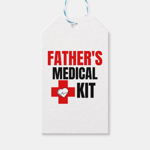 Father medical kit  square sticker gift tags