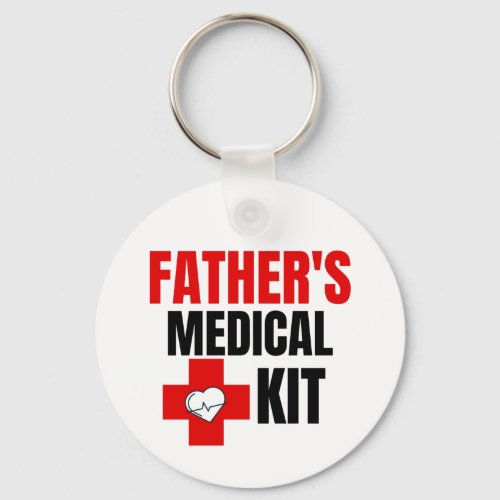 Father medical kit  square sticker keychain