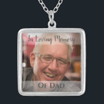 Father Memorial Photo Charm Wedding Bouquet Silver Plated Necklace<br><div class="desc">Lovely idea if you're a bride who has lost someone special and wish they could be with you on your wedding; this charm can be added to your bouquet in memory of them. It comes with a necklace so you can have it as a keepsake and continue to wear it...</div>