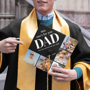 Father Memorial Photo Graduation Cap Topper