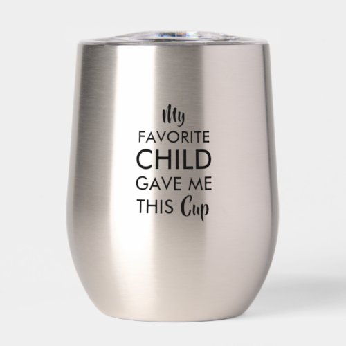 Father Mom Birthday Gifts From Kids Thermal Wine Tumbler