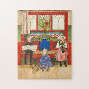 Father, Mother and Child, 1906 by Carl Larsson Jigsaw Puzzle