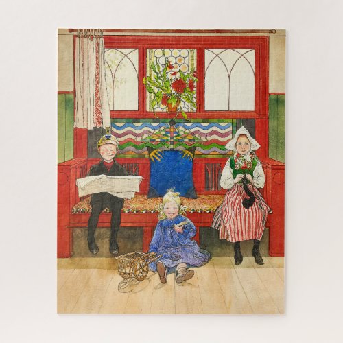 Father Mother and Child by Carl Larsson Jigsaw Puzzle