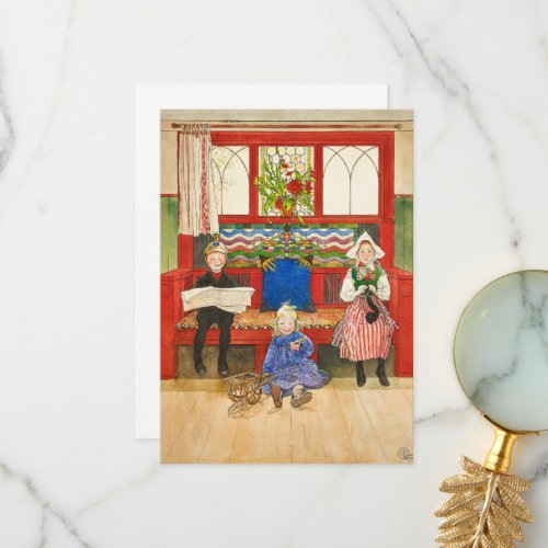 Father Mother and Child by Carl Larsson Thank You Card