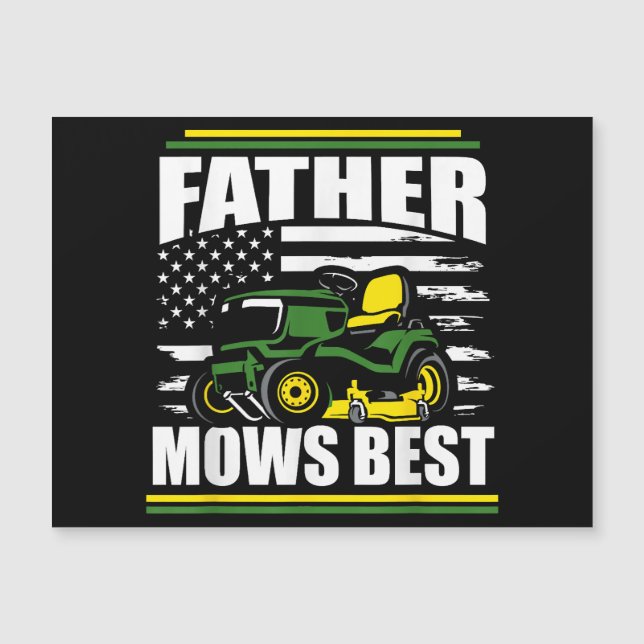 Father Mows Best Funny Lawn Mower American Flag Fa (Front)