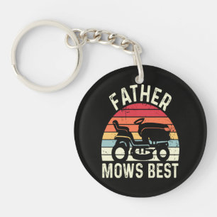 Father Mows Best Keychain
