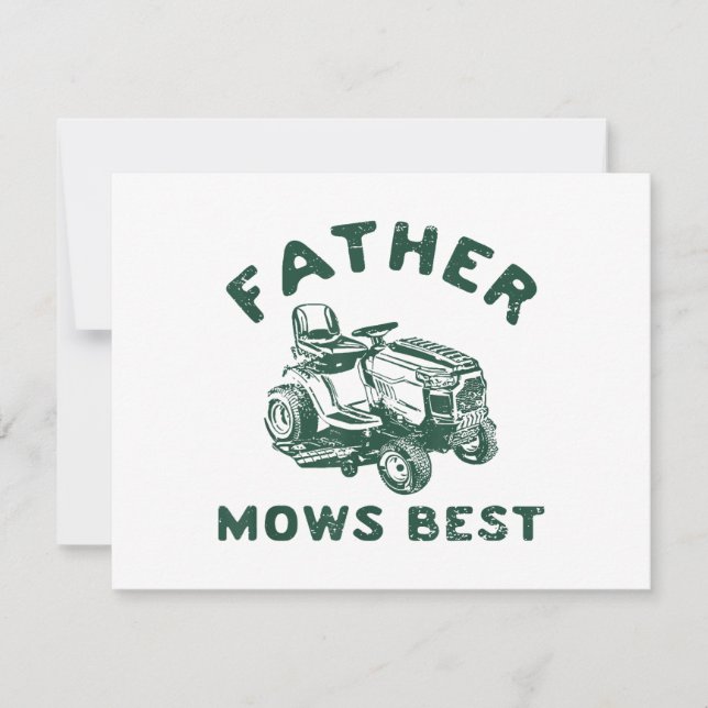 Father mows best save the date (Front)