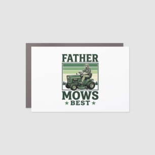 Father Mows Best Vintage Lawn Mower Shirt Design_1 Car Magnet