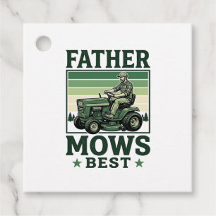 Father Mows Best Vintage Lawn Mower Shirt Design_1 Favor Tags